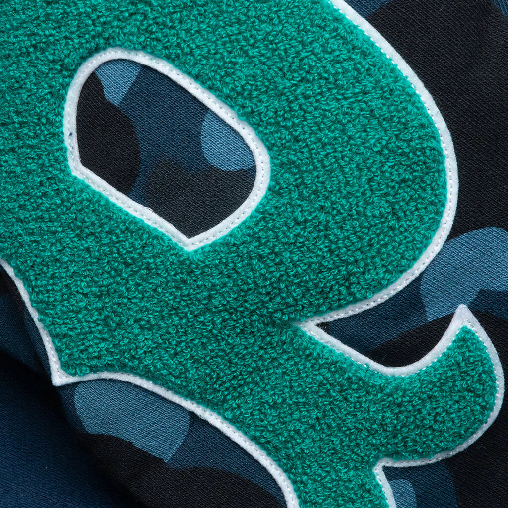 Color Camo Panda Full Zip Hoodie Navy