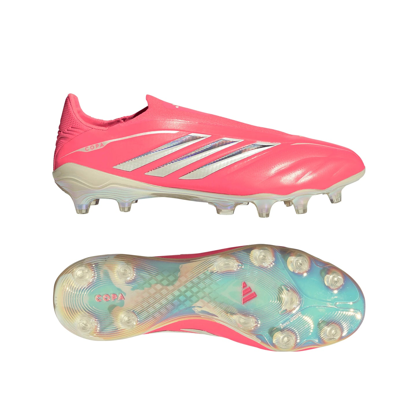 adidas Copa Pure IV Elite Laceless Firm Ground Mens Soccer Cleats Turquesa Ivory Black