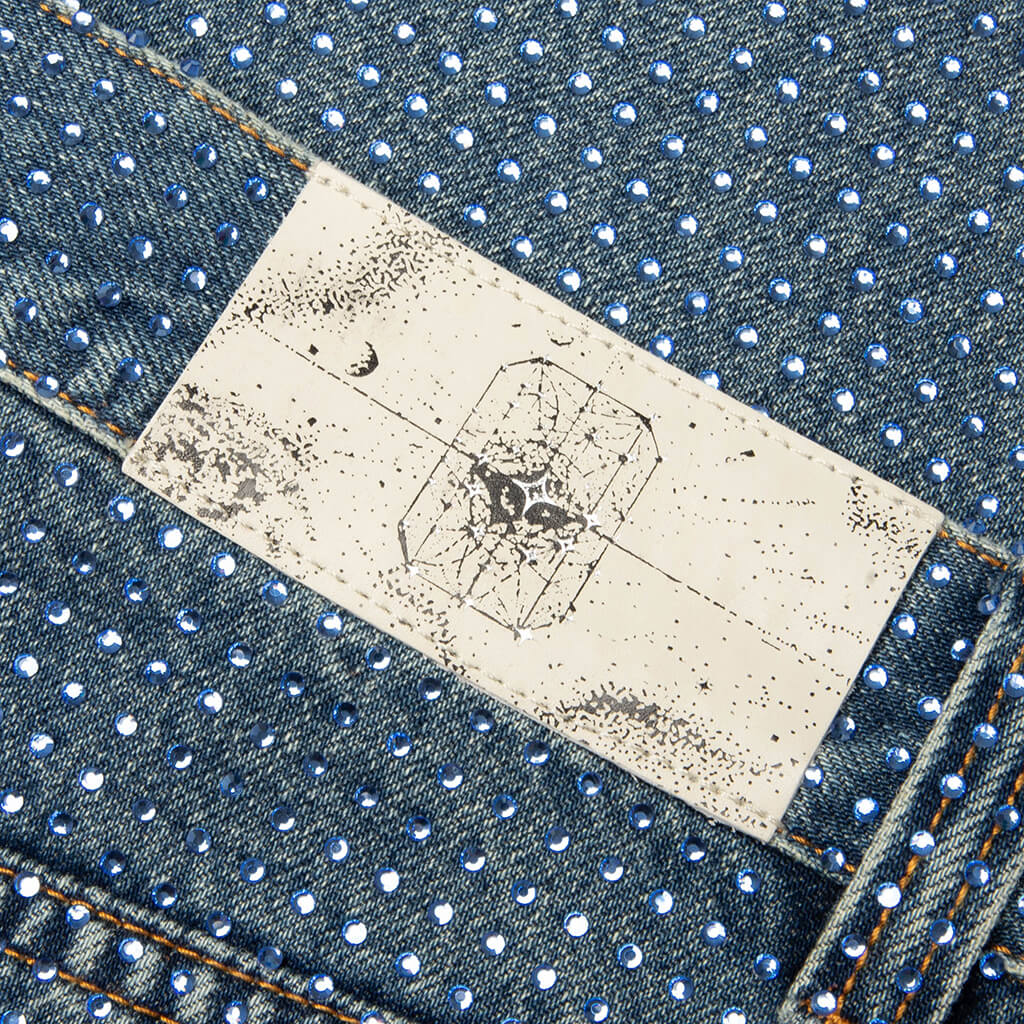 20K Diamond Stellar Denim Pants Blue