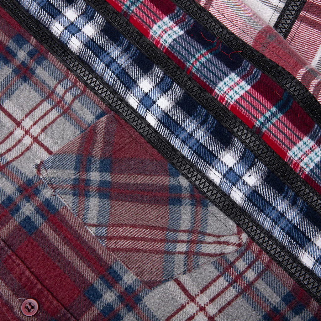 7 Cuts Zipped Wide Shirt Assorted