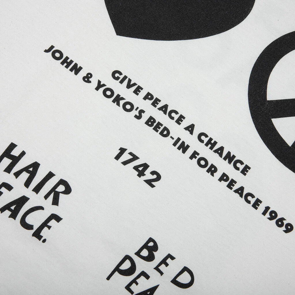 Saint M6 x John Lennon Imagine Peace S S T Shirt White