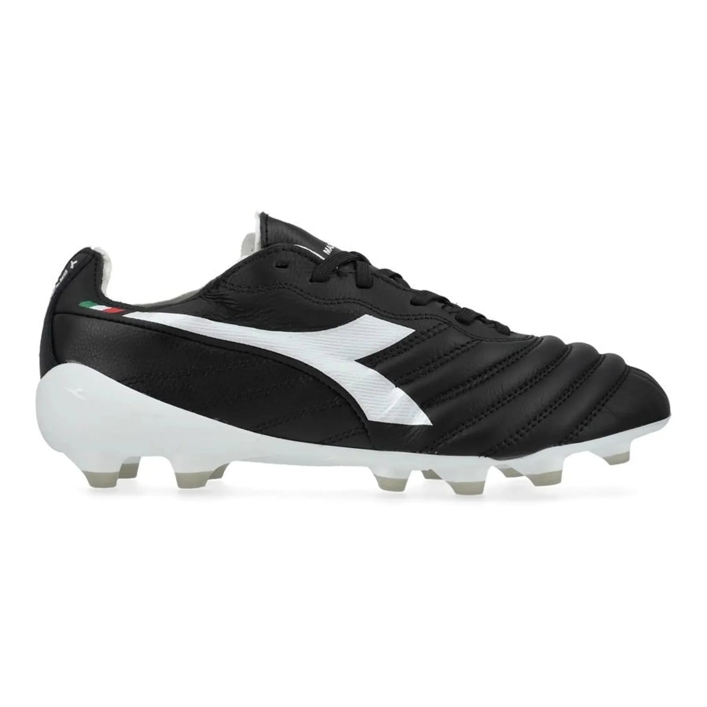 Diadora Brasil Elite 2 Teach Italia LPX FG Firm Ground Soccer Cleats Black White