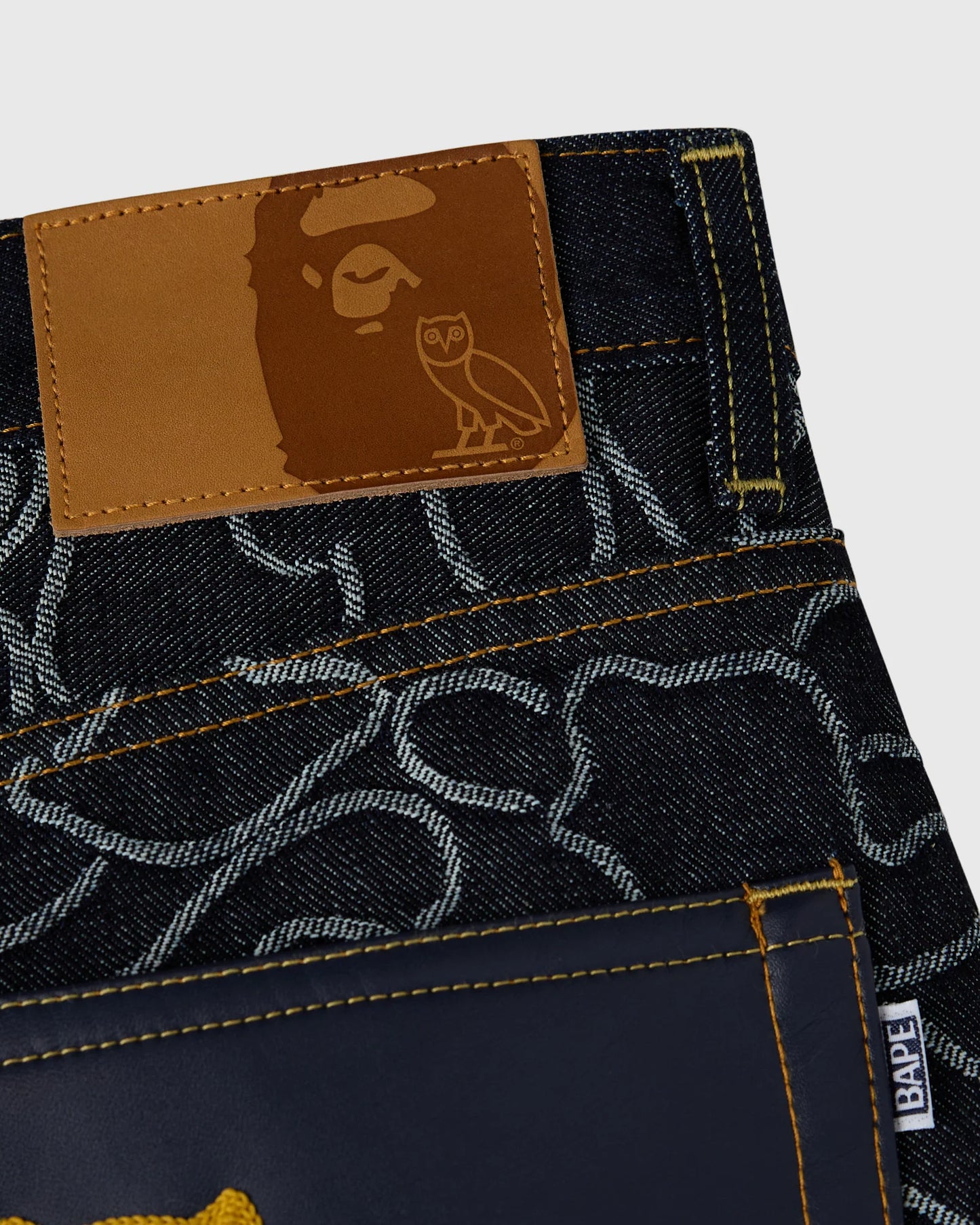 BAPE 1st Camo Jacquard Denim Pant Indigo