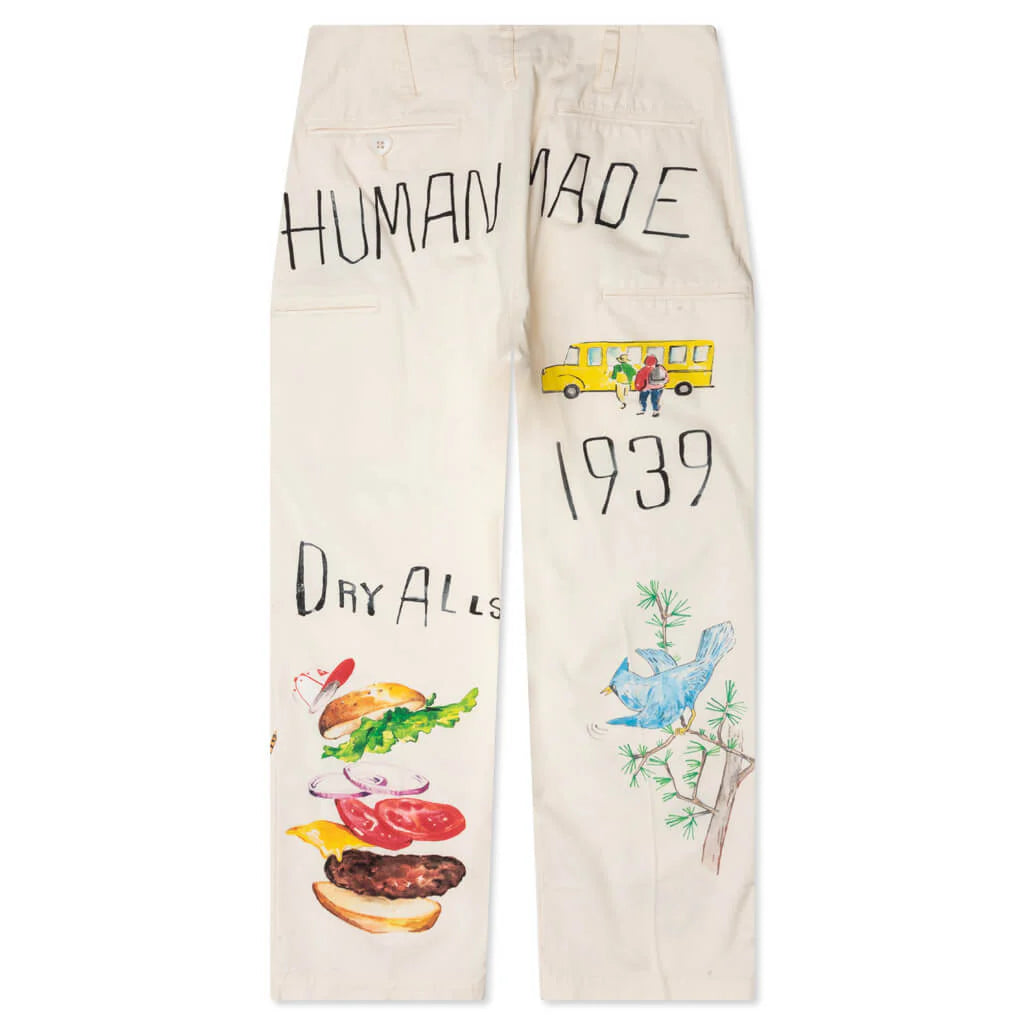 Printed Chino Pants White