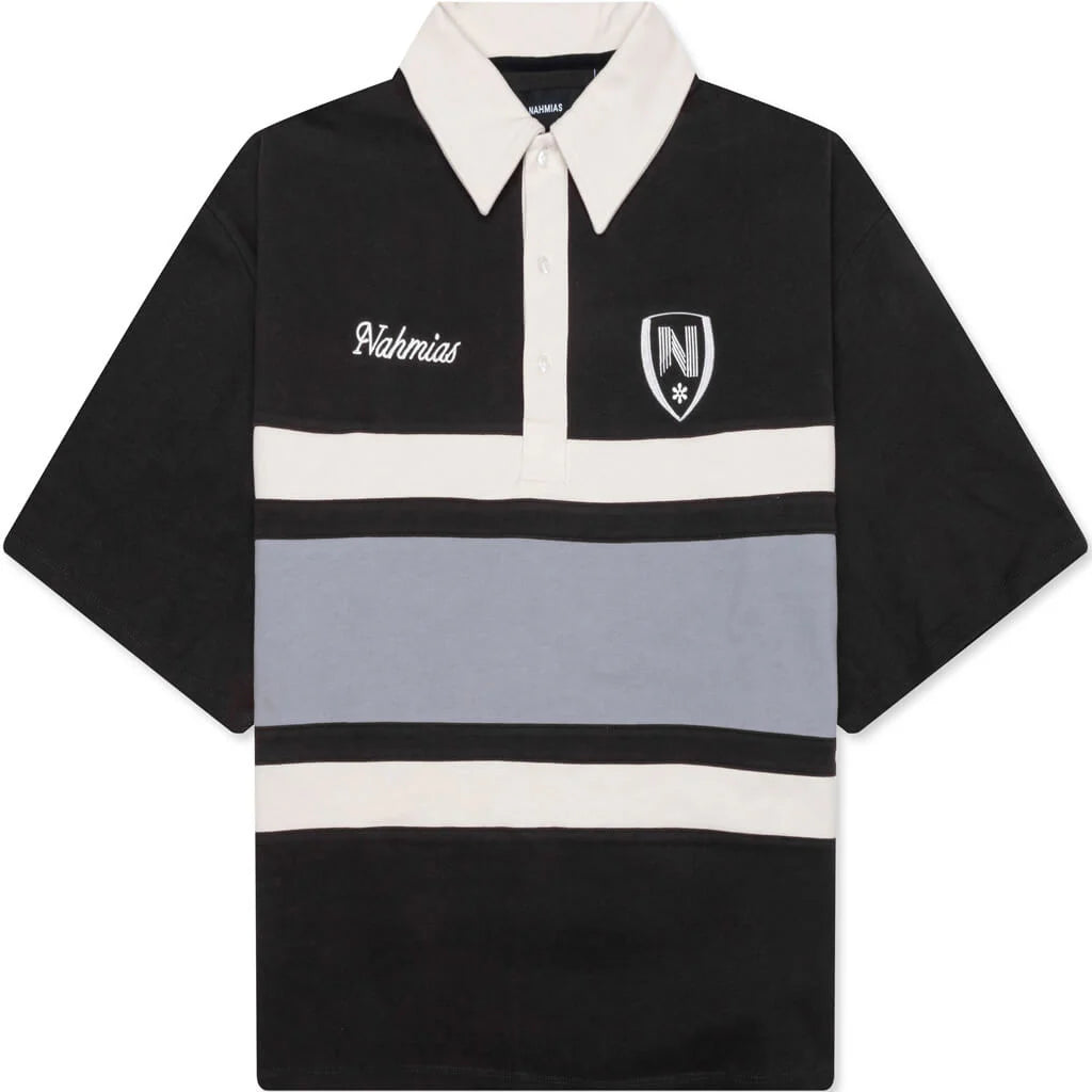 Collegiate S S Polo Shirt Off Black