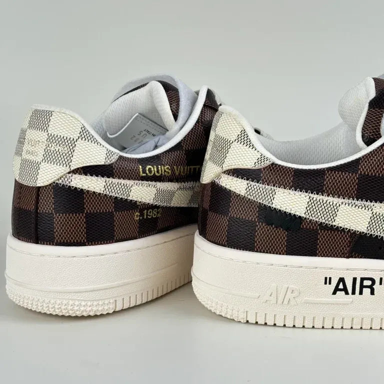 Louis Vuitton x Nike Air Force 1 Damier Brown White