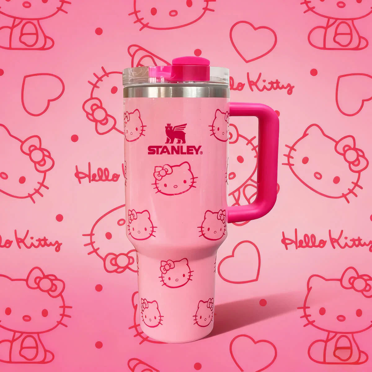Copo Térmico Hello Kitty Tumbler 12L Inox com Tampa Hermética