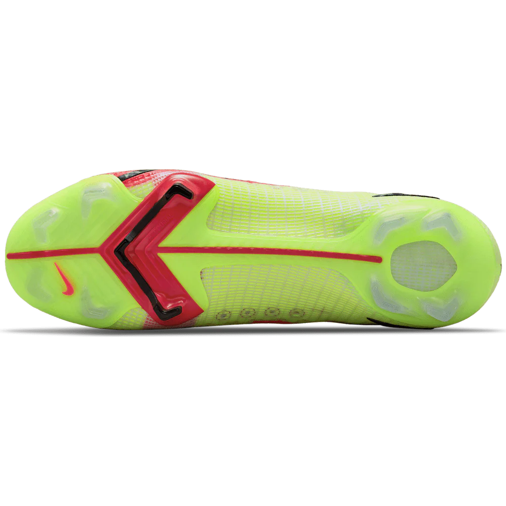 Nike Mercurial Superfly 8 Elite FG firm Ground Soccer Cleats Volt Bright Crimson