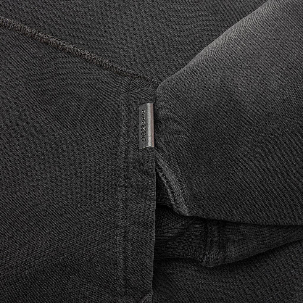 24 Hour Service Hoodie Stained Black