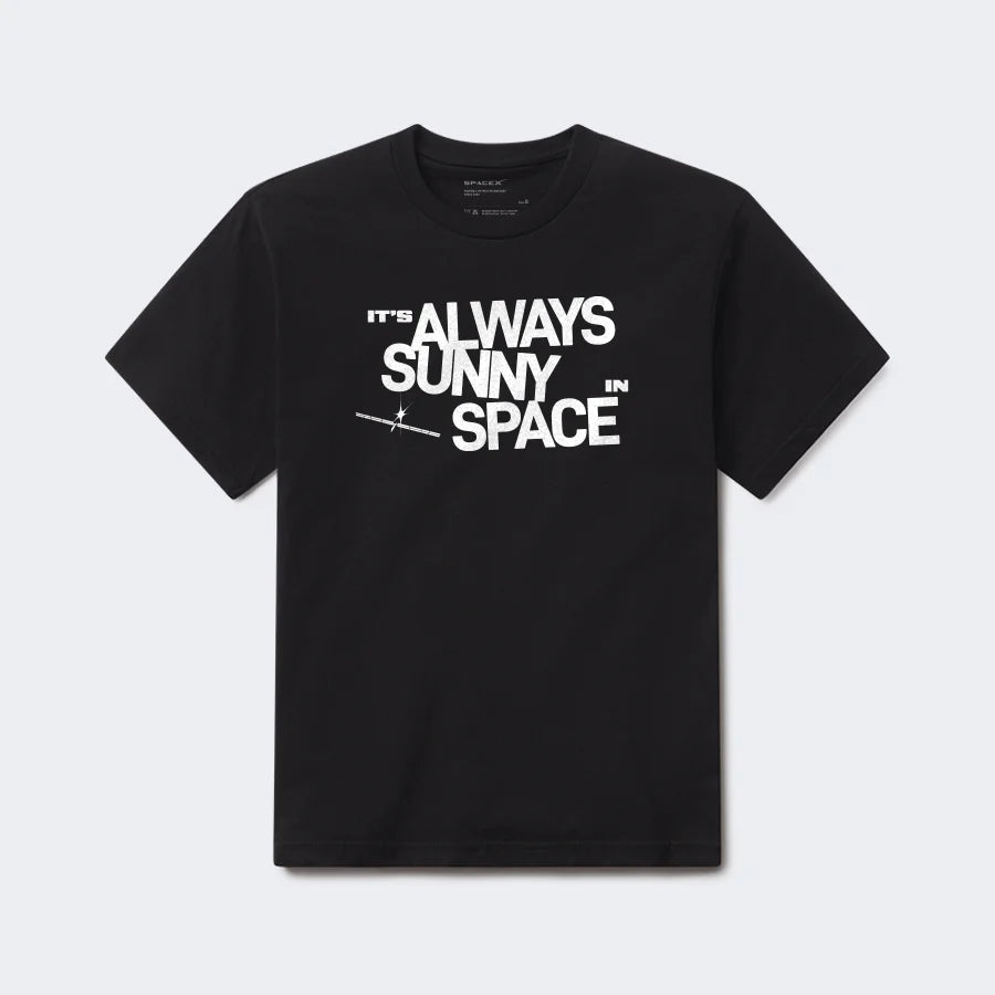 SPACEX UNISEX ITS ALWAYS SUNNY IN SPACE T SHIRT