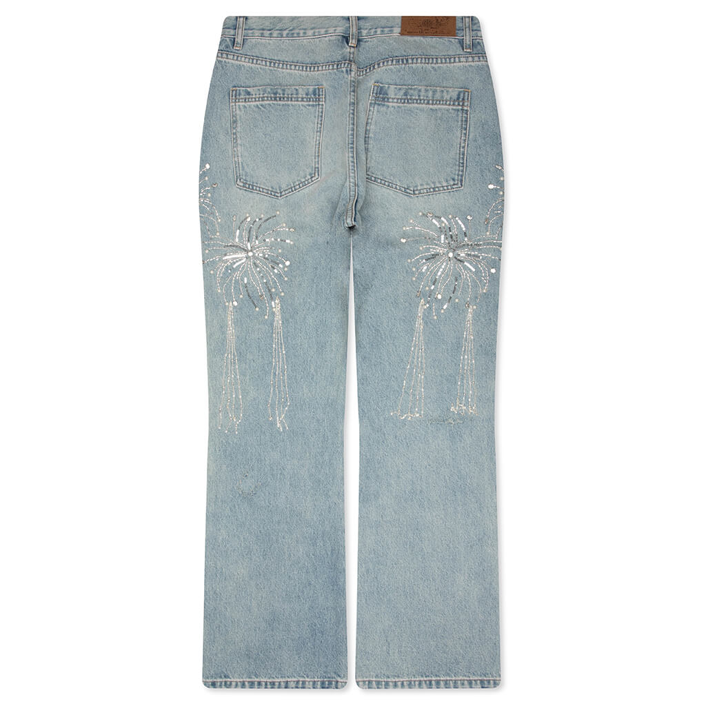 Fireworks Washed Denim Pant Blue
