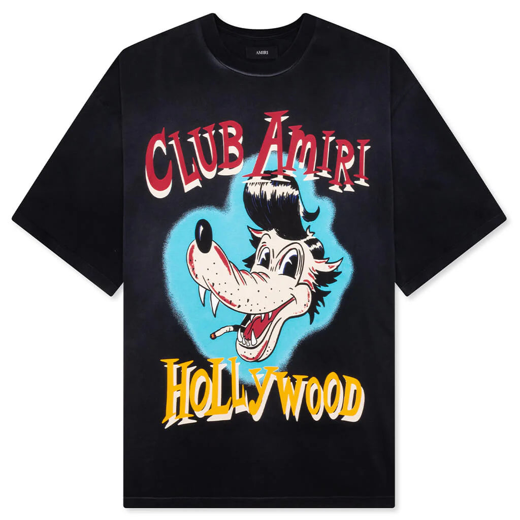 Club Amiri Wolf Oversized Tee Black
