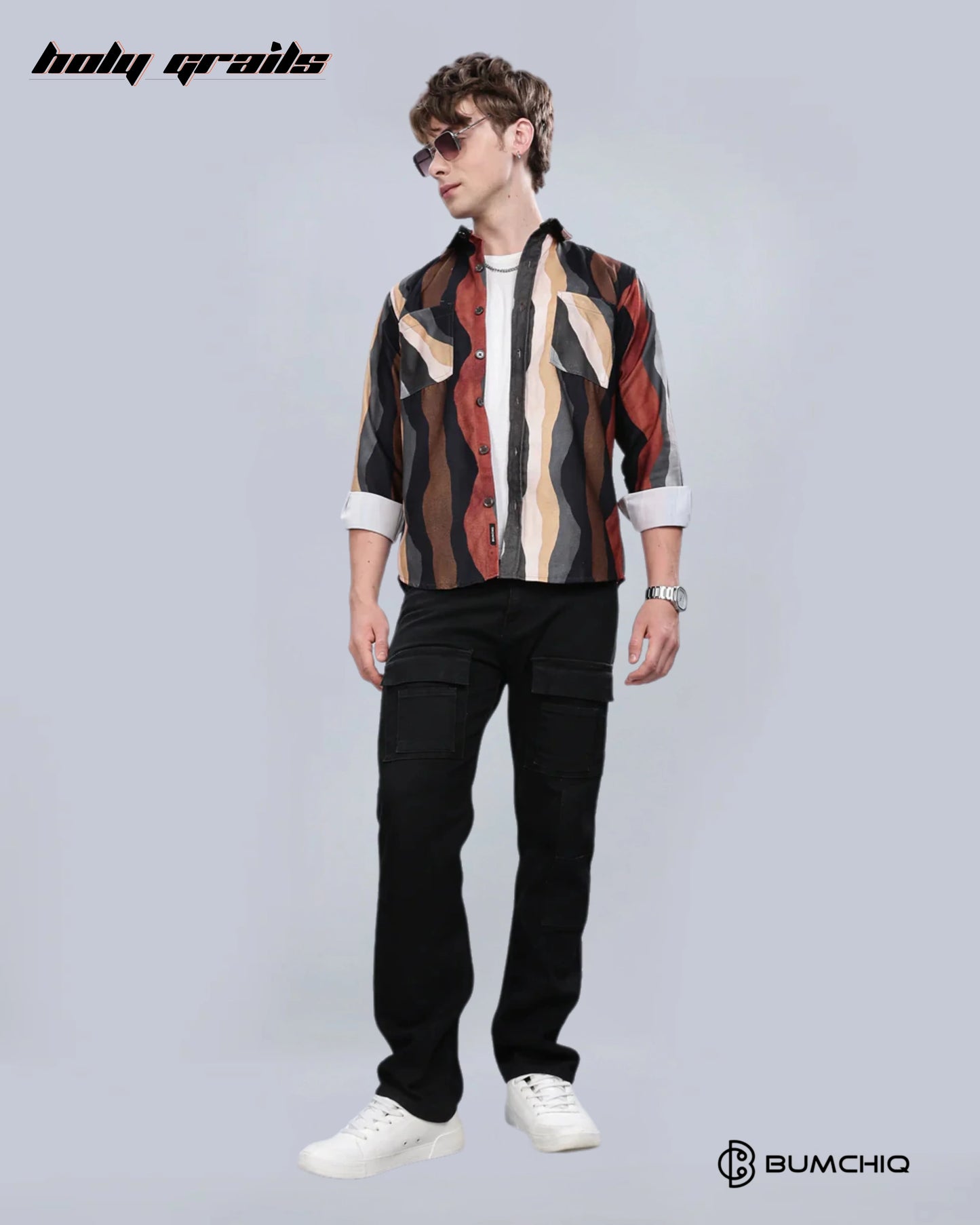 Brown Wavy Overshirt HG x Bumchiq