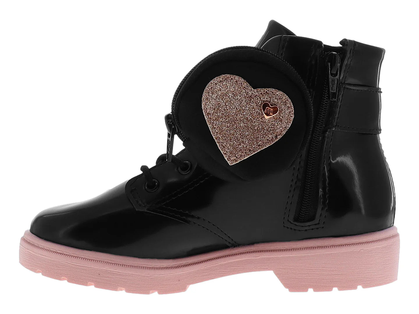 Botas Molekinha Negro Oro Rosado para Niña