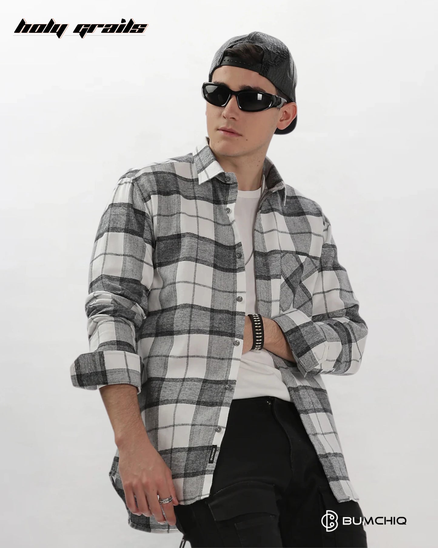 Light Grey Flannel Overshirt HG x Bumchiq