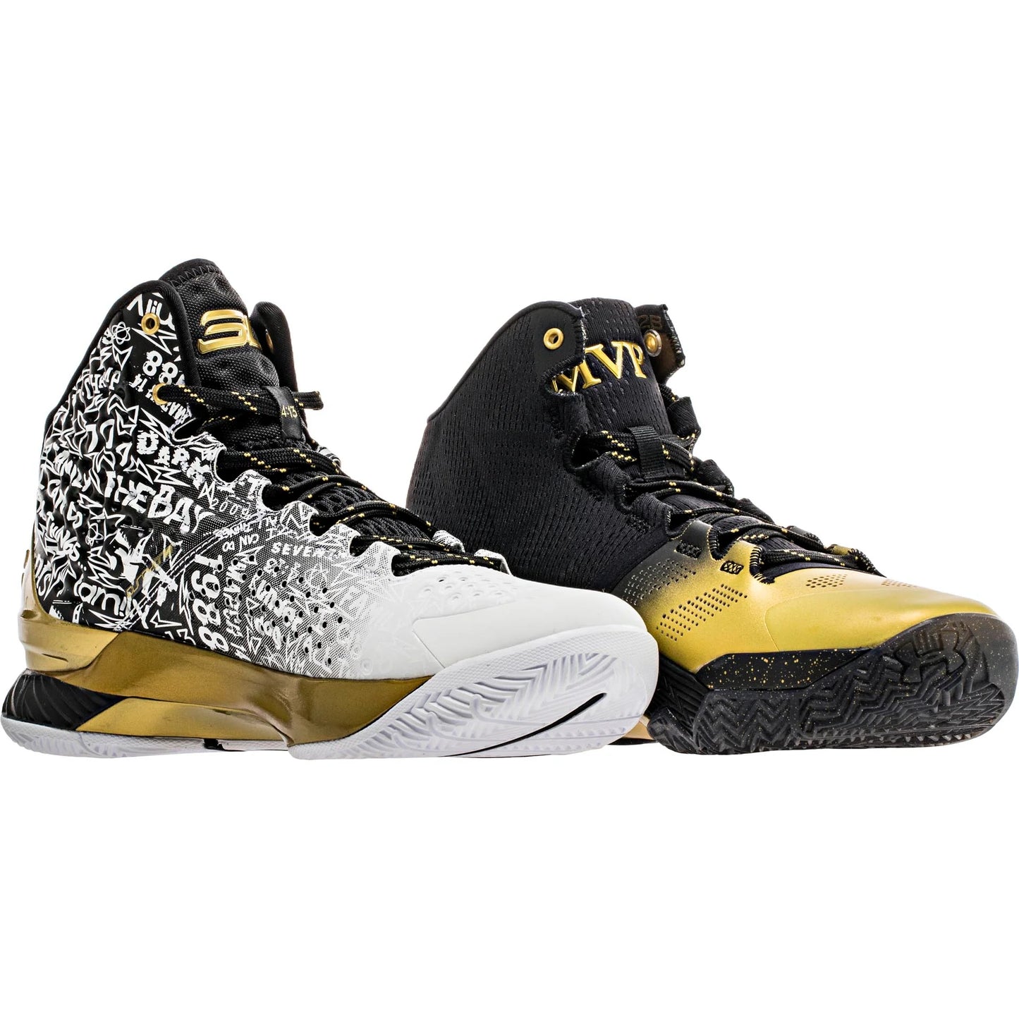 Curry MVP Back 2 Back Pack Mens Black White Gold