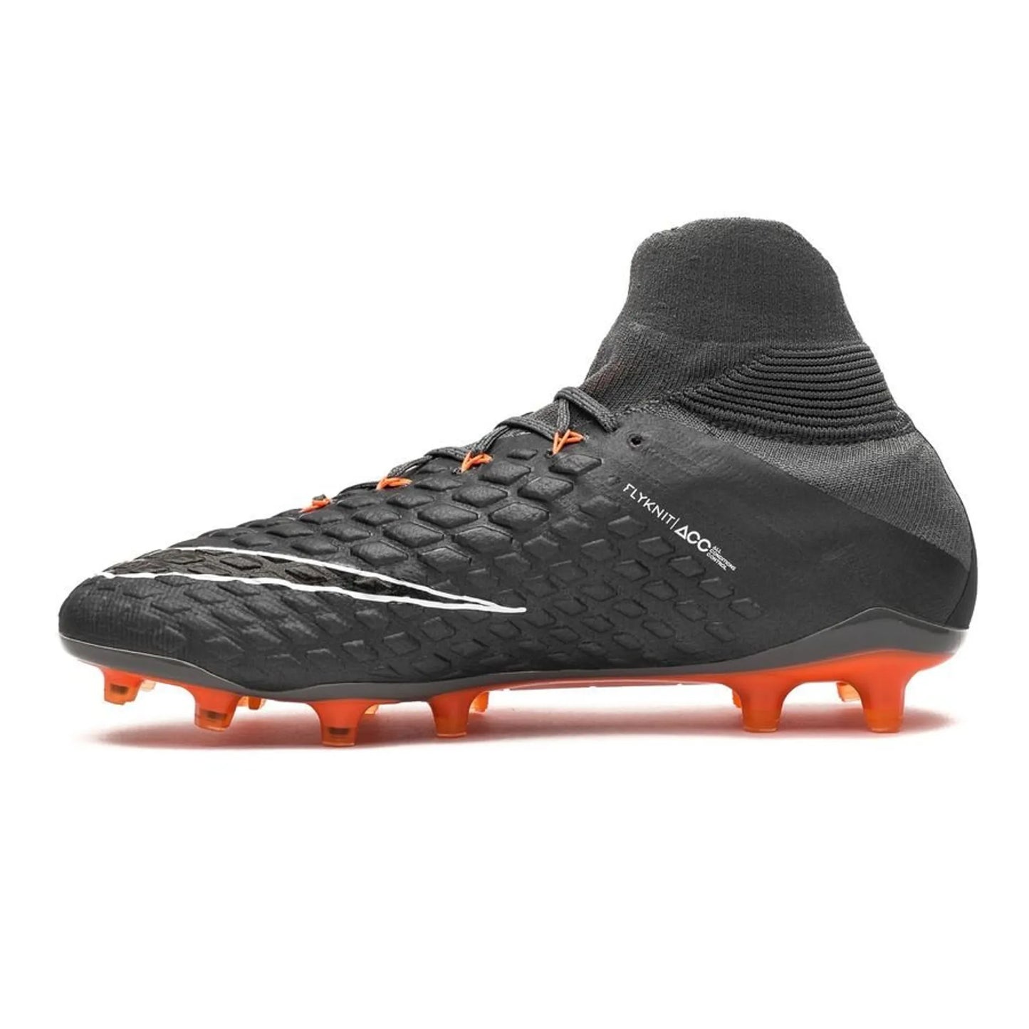 Nike Hypervenom Phantom 3 Elite DF FG AG Multi Ground Soccer Cleats Dark Grey Total Orange White