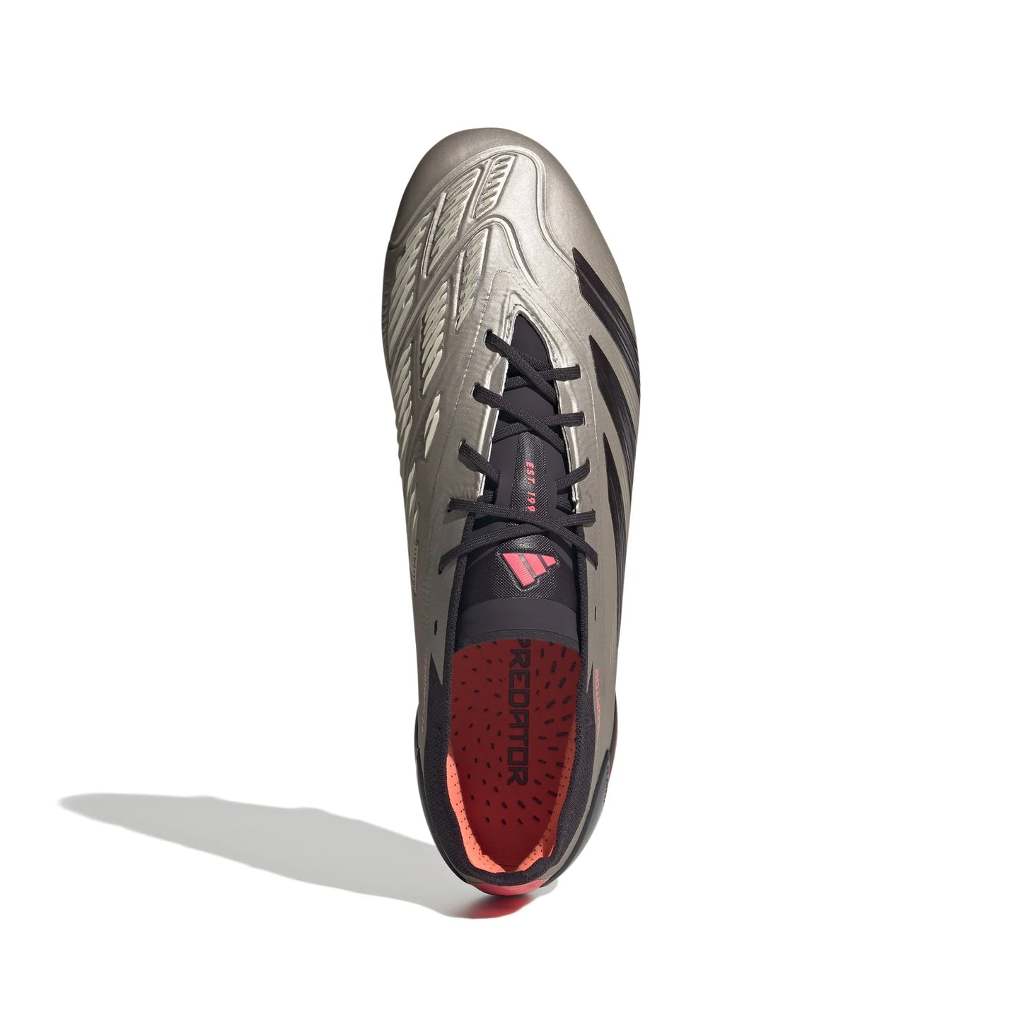 adidas Predator Elite FG Mens Firm Ground Soccer Cleats Platin Metallic Black Carbon