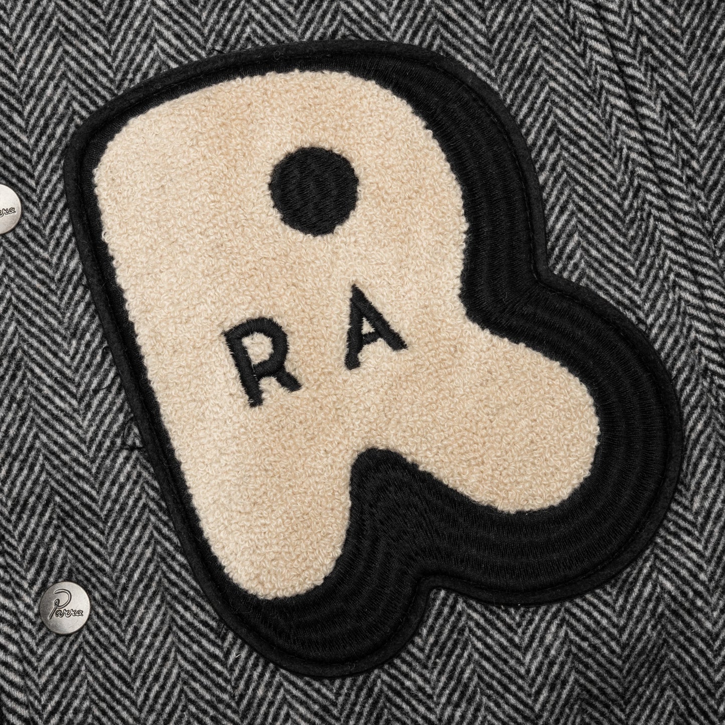 Rounded Par Varsity Jacket Dark Grey
