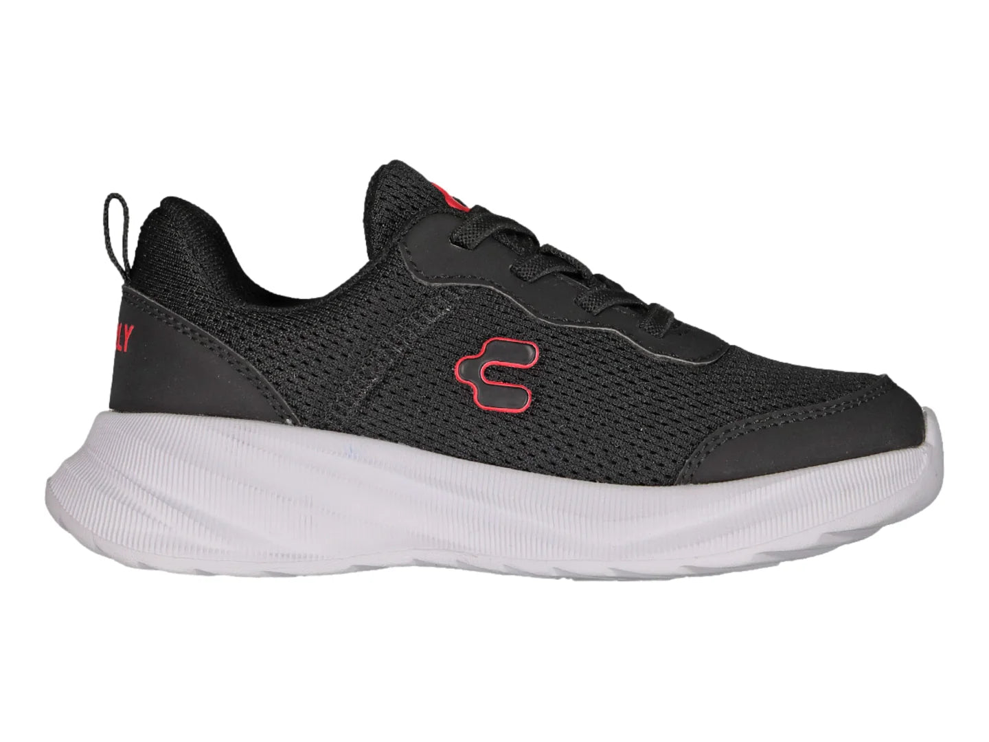 Tenis Charly Negro Blanco y Rojo para Niño