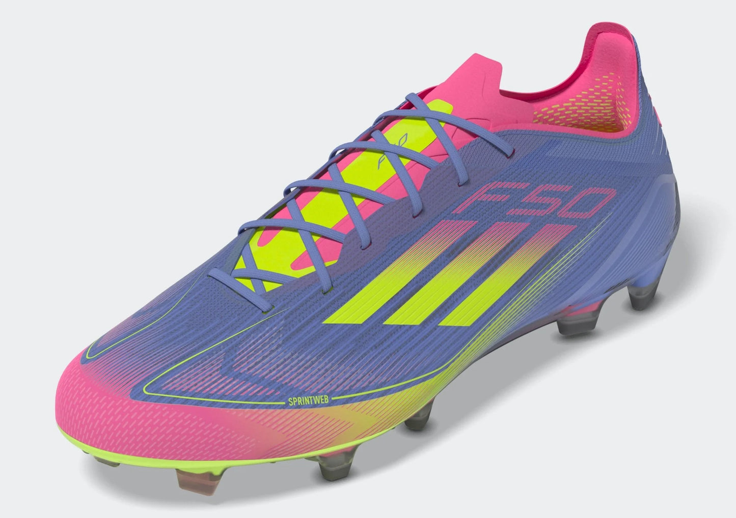 adidas F50 Elite Firm Ground Boots Blue Fusion Lucid Lemon Lucid Pink
