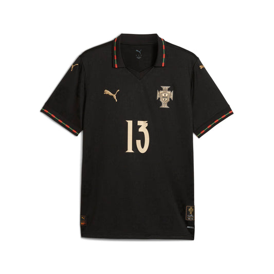 PUMA Portugal SE Authentic W BOX Mens Soccer Jersey 26 Black Gold