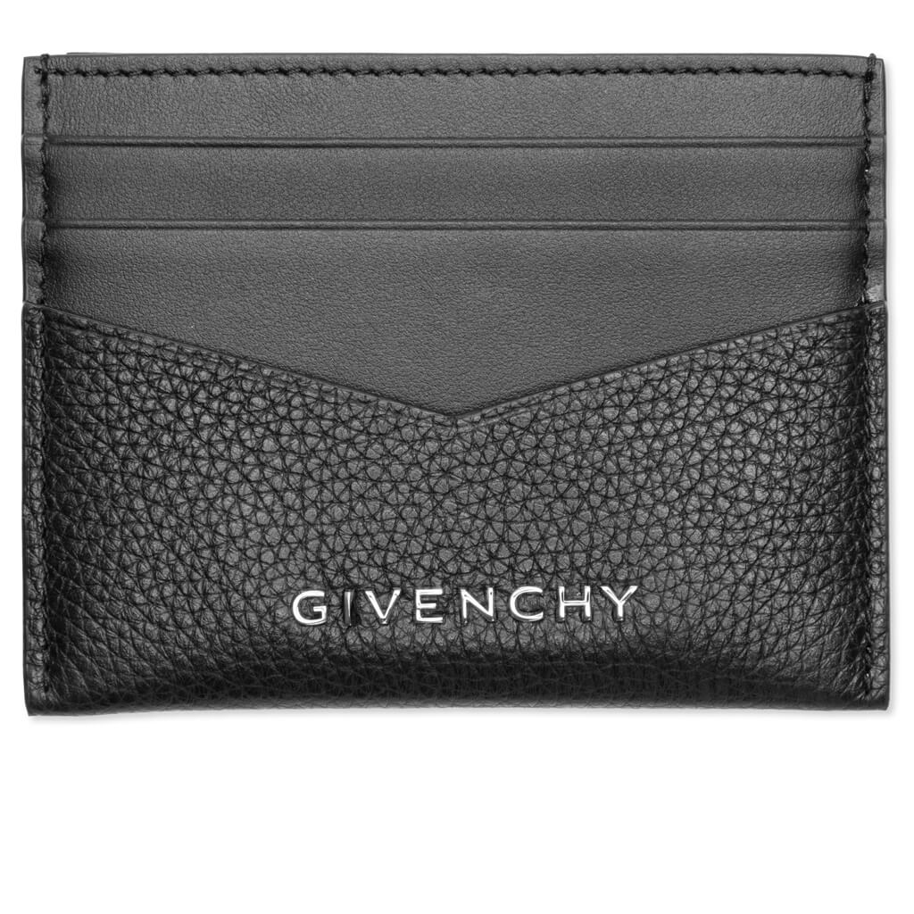 Leather Card Holder 2x3cc Black