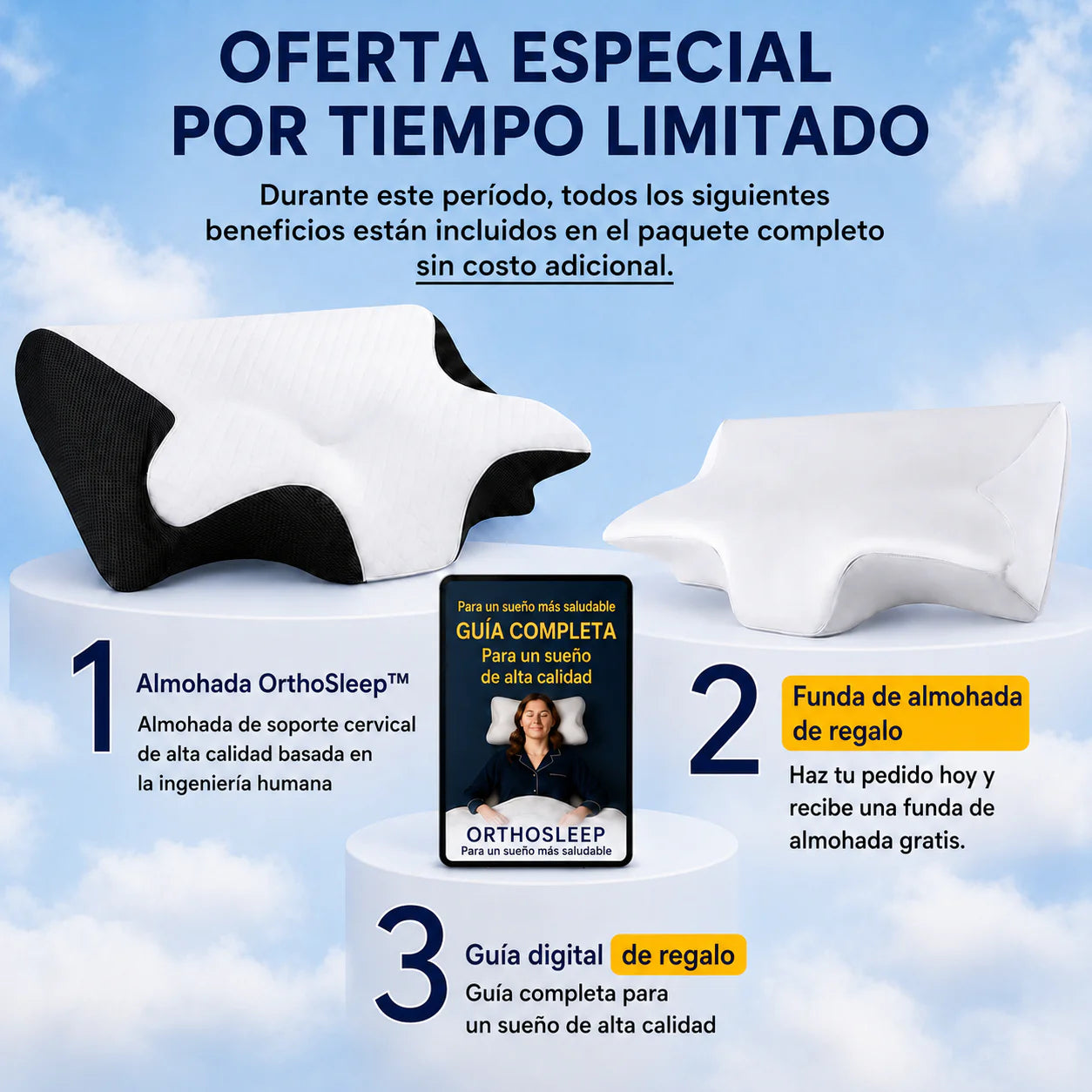 OrthoSleep Almohada de Soporte Cervical