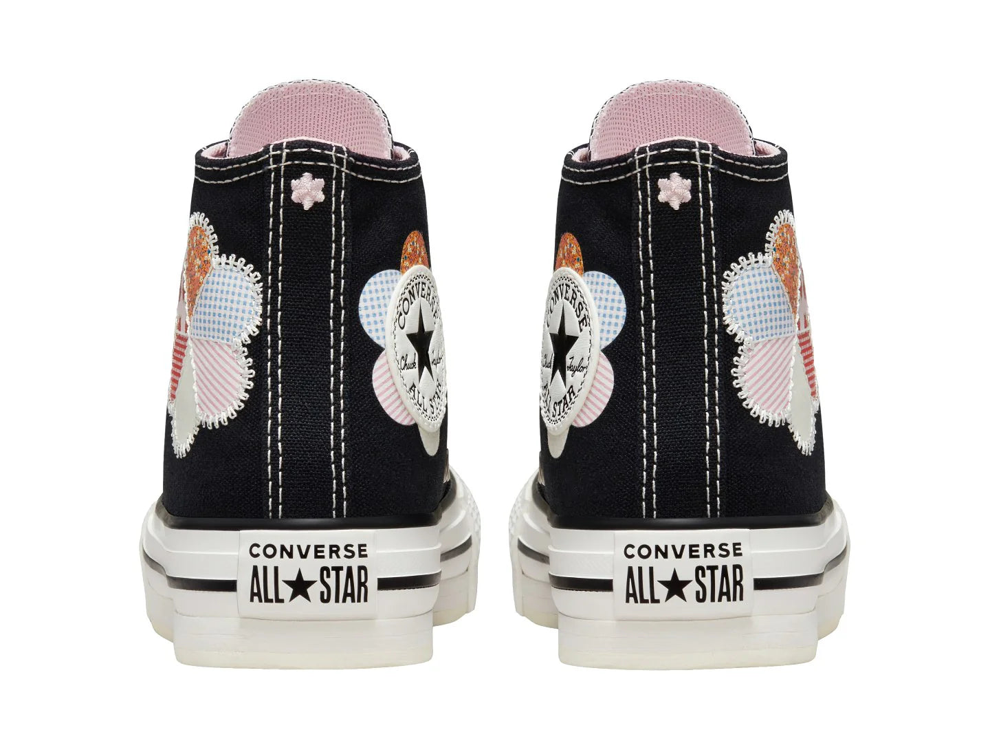 Tenis Converse Chuck Taylor All Star Eva Lift Hi Negro y Rosa para Niña