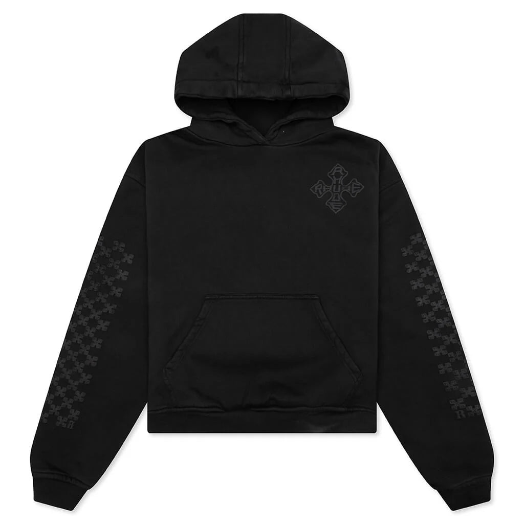 Rhude Cross Logo Hoodie Vintage Black