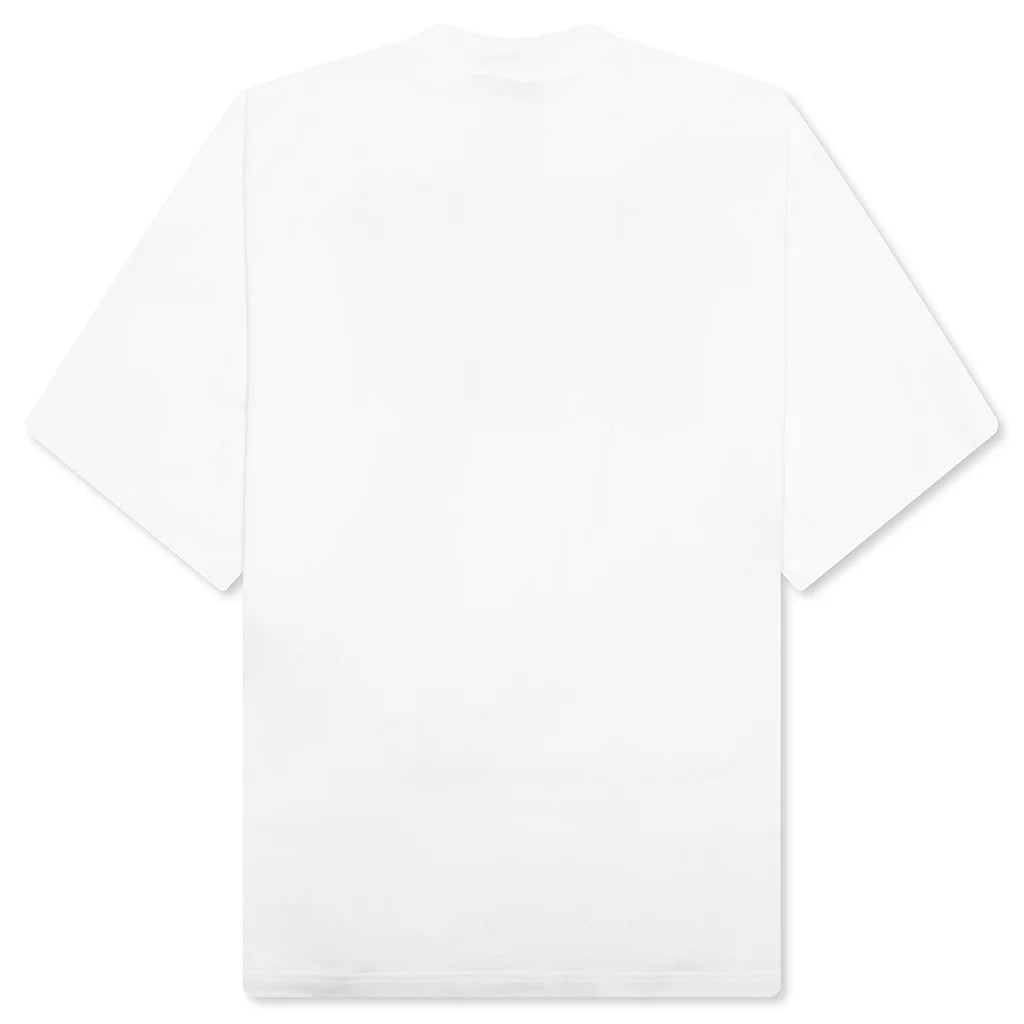 Painted On Collage Yellow Logo T Shirt Lily White