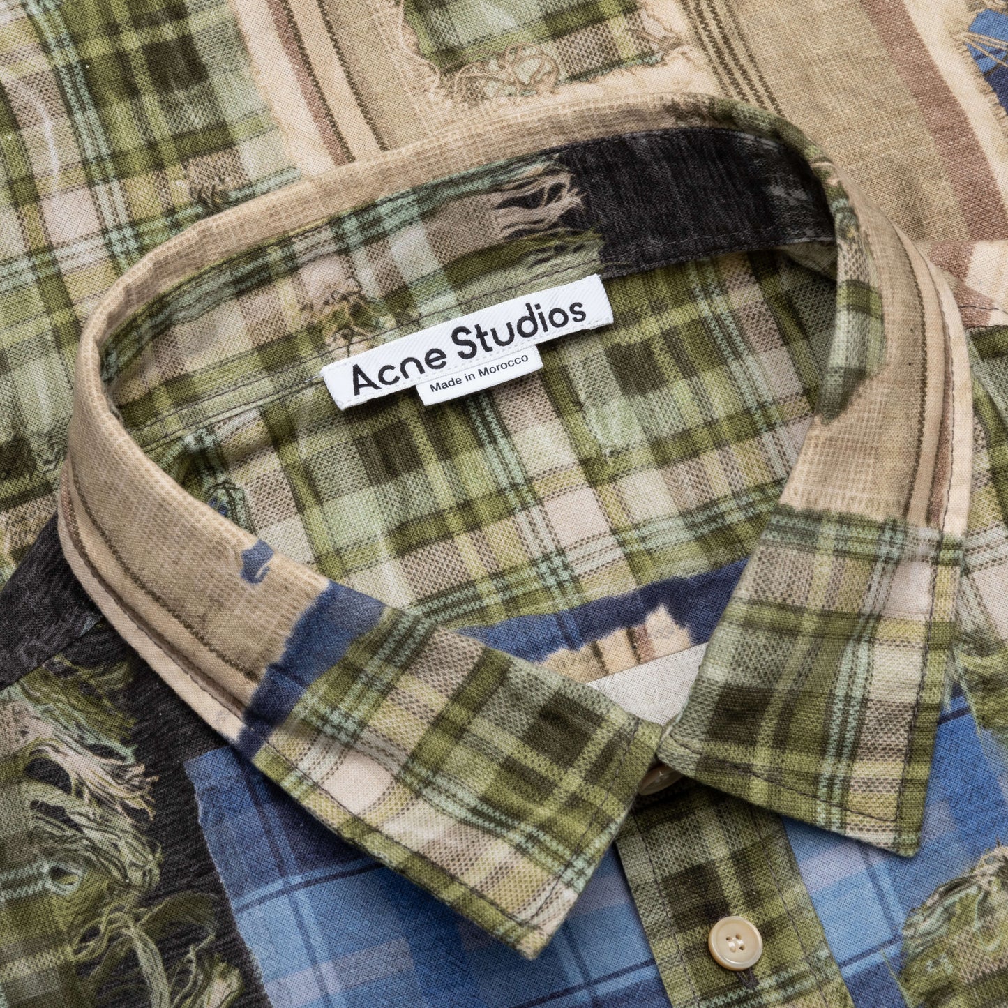 Patchwork Flannel Green Multi