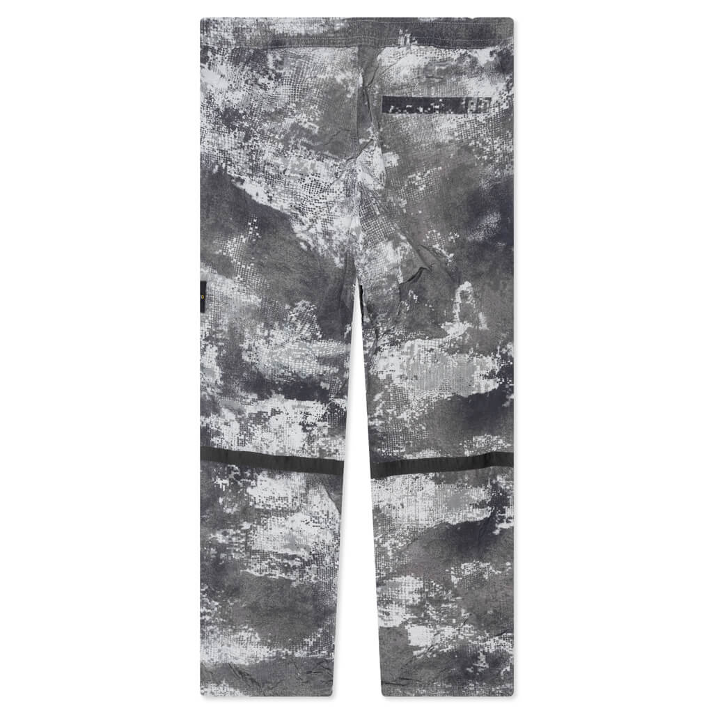 Dissolving Grid Camo Loose Fit Pants Grey