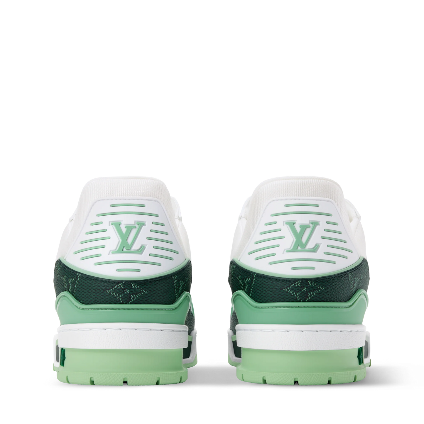 Louis Vuitton LV Trainer Sneaker Denim Monogram green