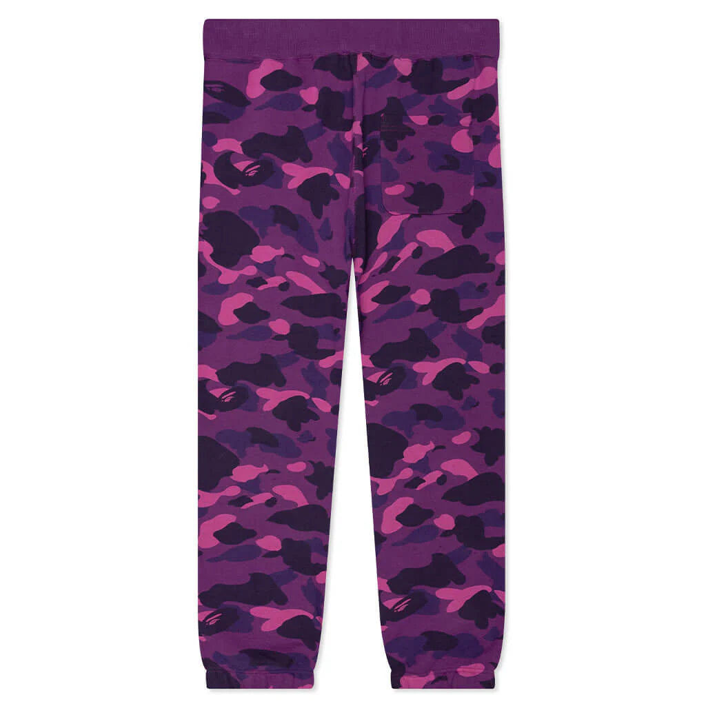 Color Camo Wide Fit Sweat Pants Purple