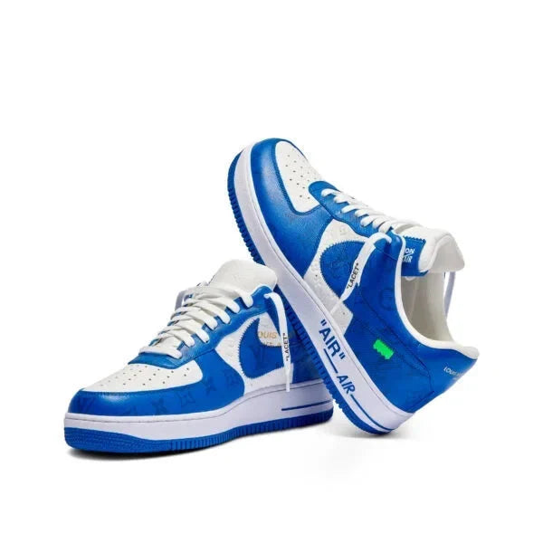 Louis Vuitton x Nike Air Force 1 Low By Virgil Abloh White Blue