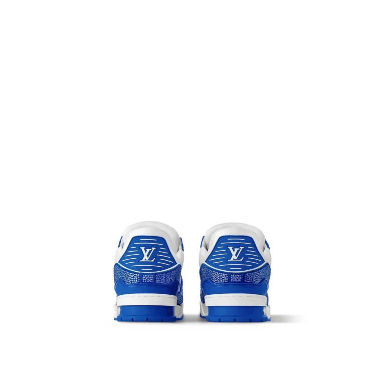 Louis Vuitton LV Trainer Sneaker Denim Monogram Blue Diamond