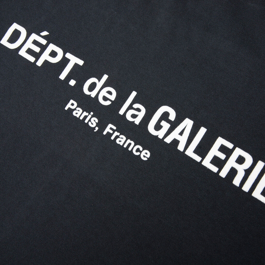 French Logo Lux Tee Washed Black