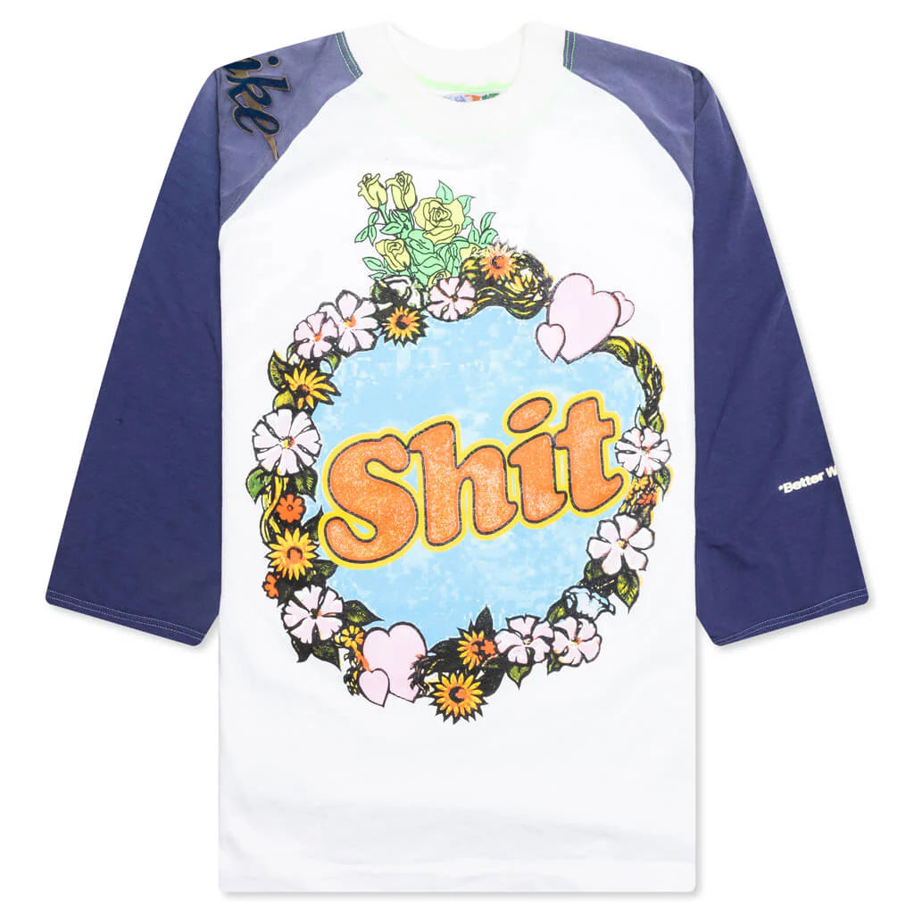 Shit Fuck Raglan Tee Shirt Multi