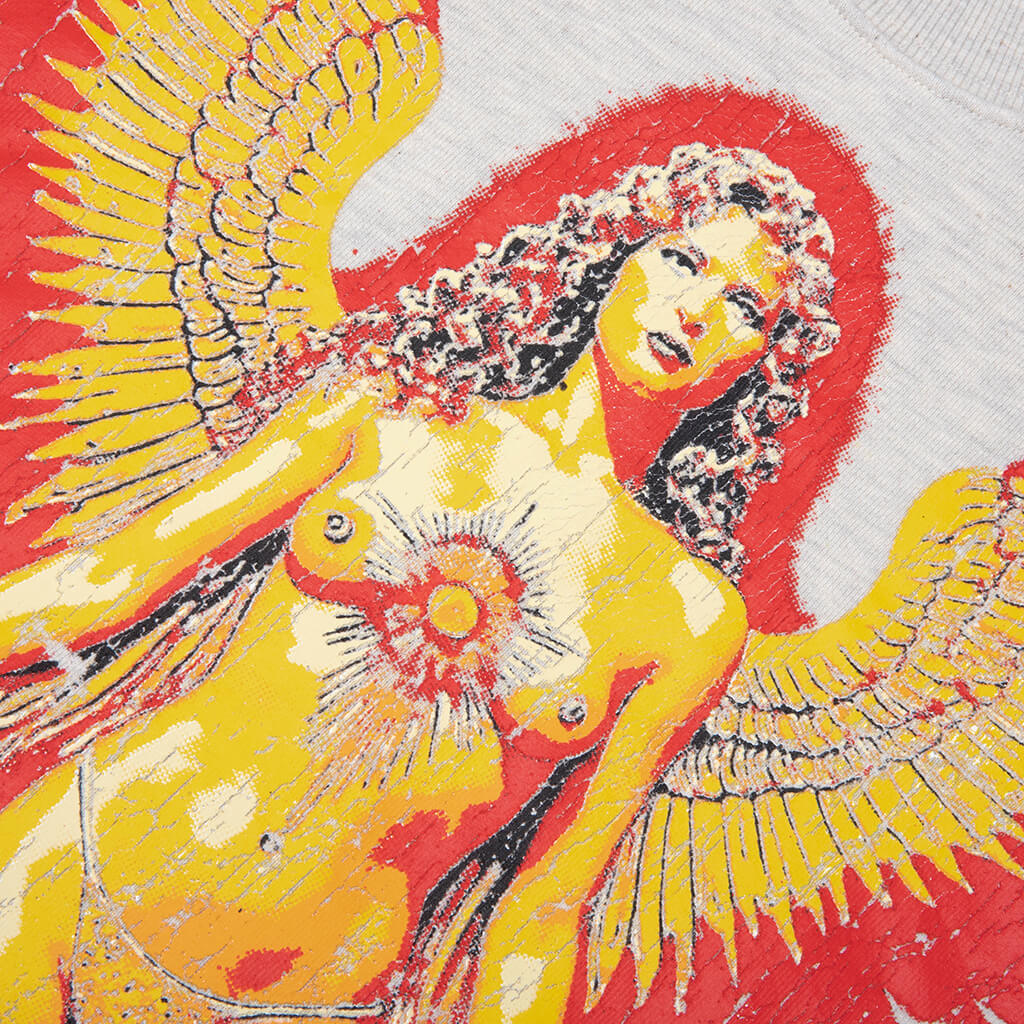 Phoenix Rising Cut Off Crewneck Natural Heather