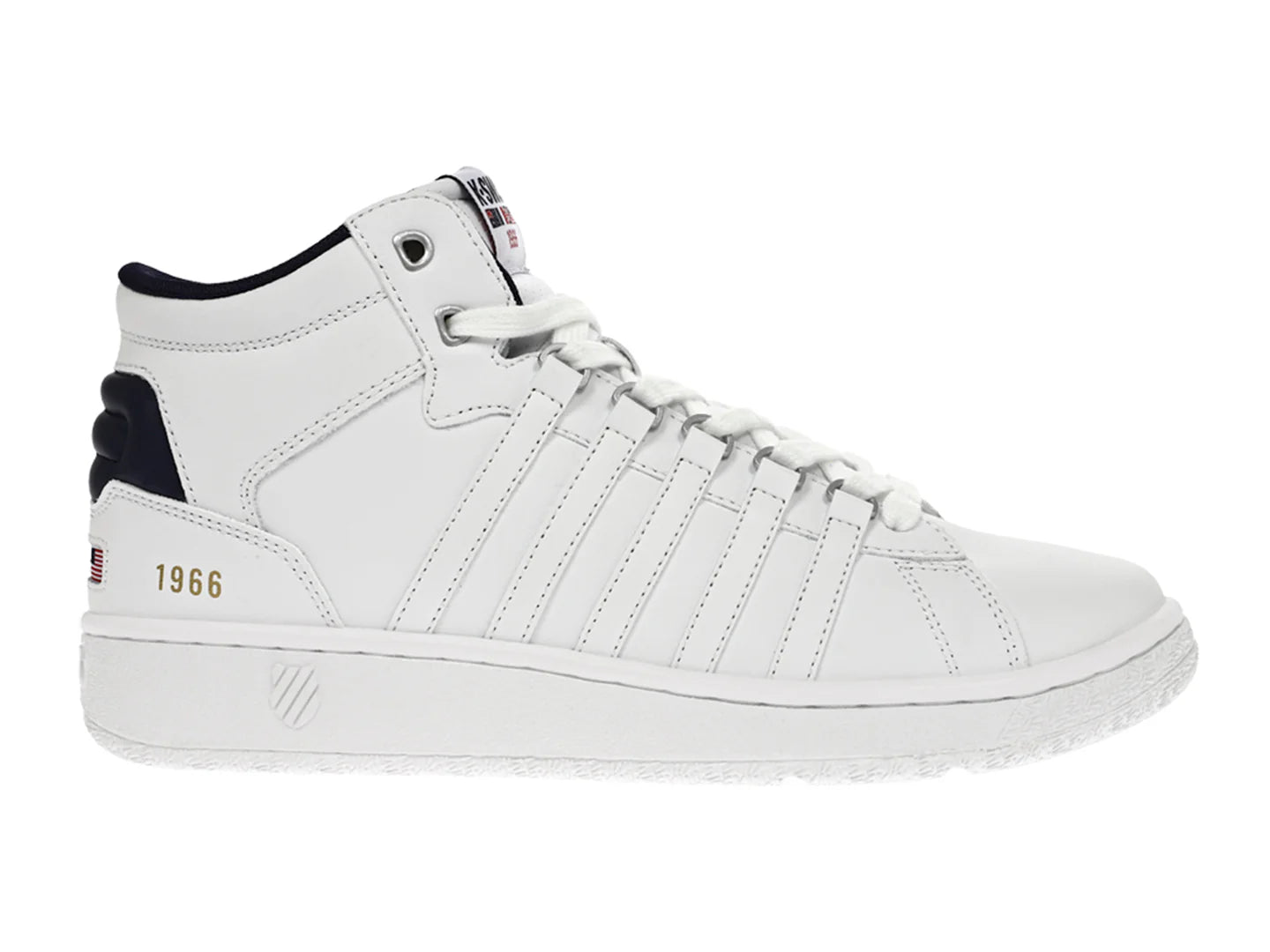 Tenis K SWISS Court P Mid Blanco y Azul Marino para Hombre