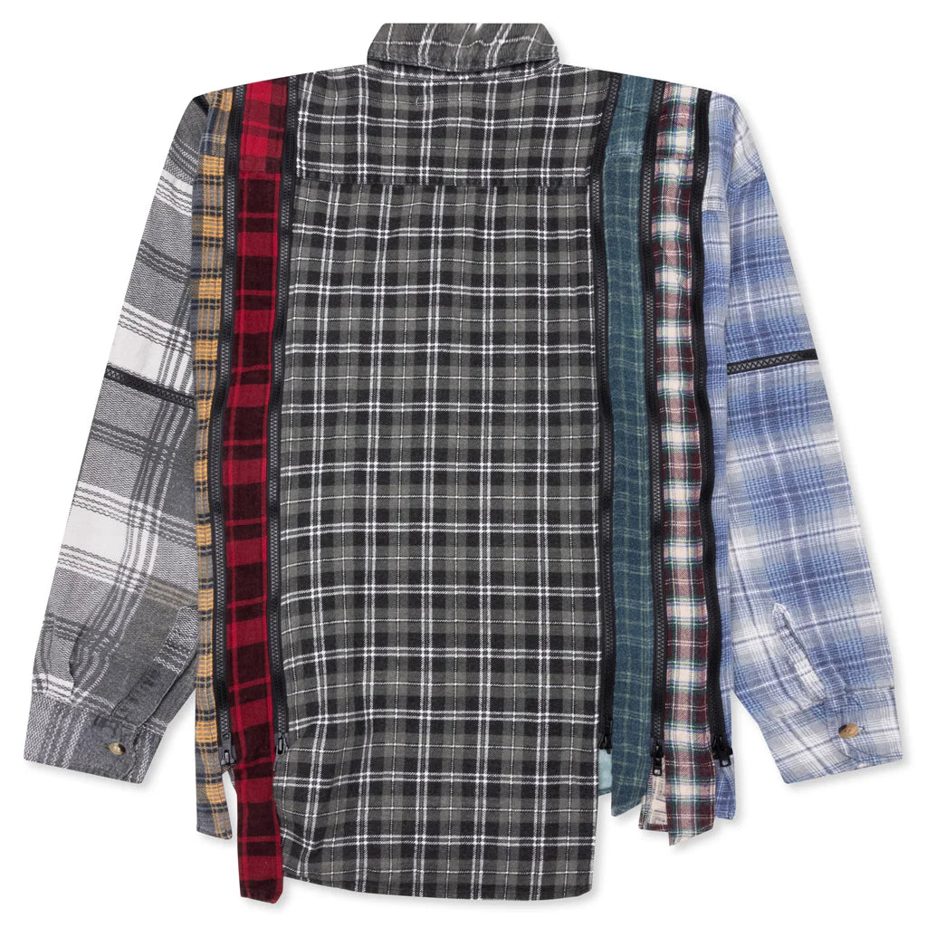 7 Cuts Zipped Wide Shirt Assorted