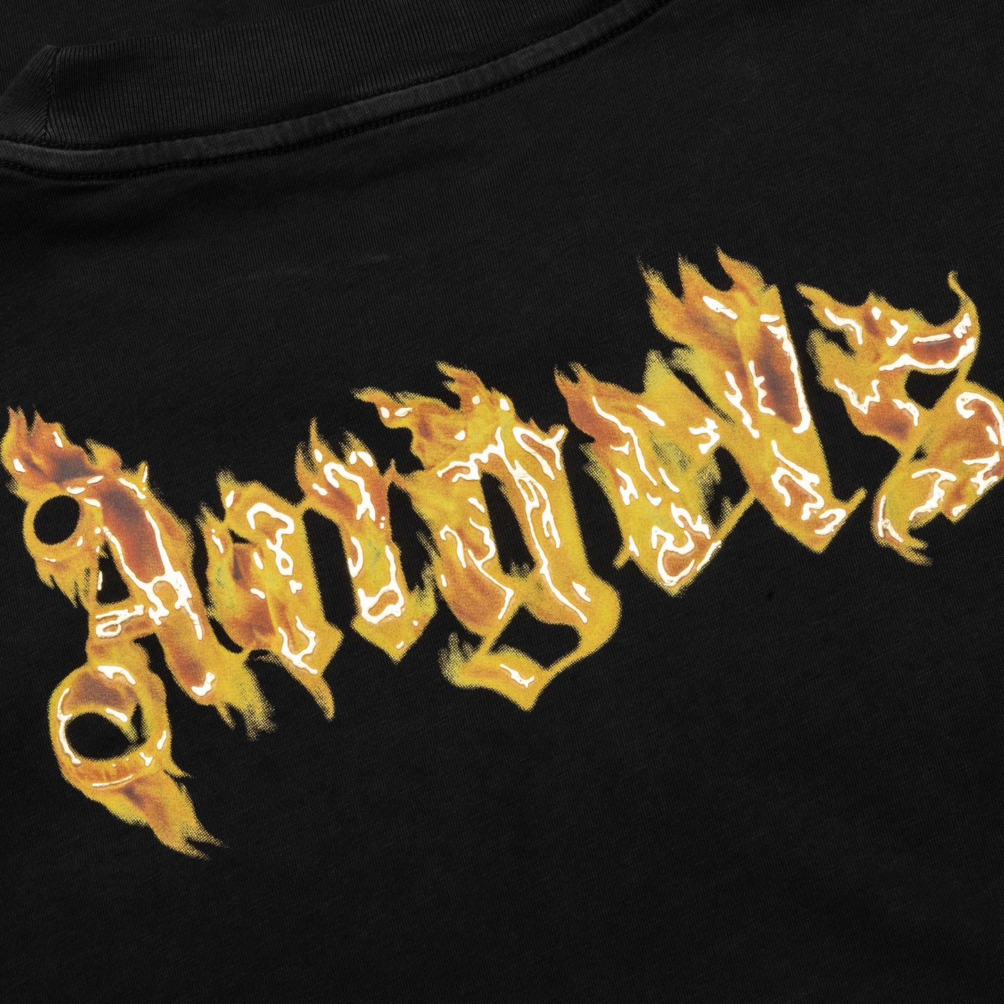 Burning Logo Tee Black Gold