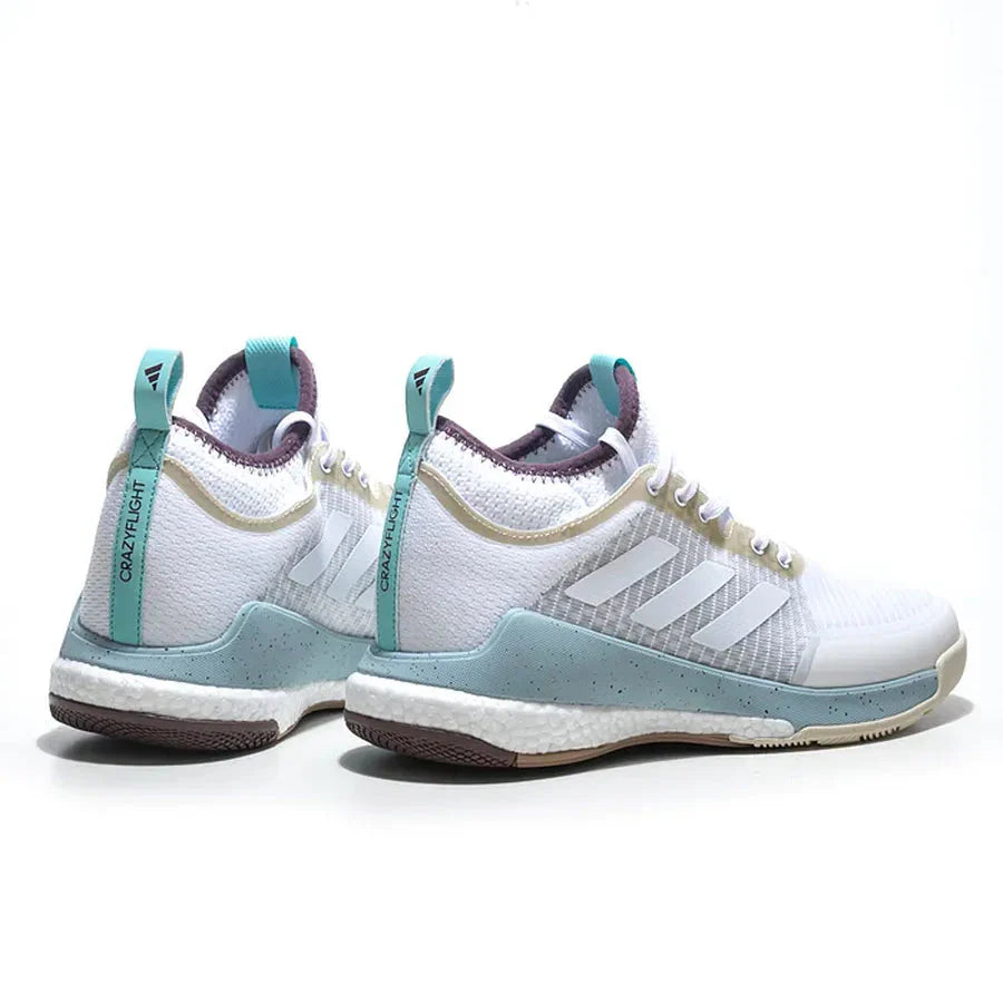 Tênis Adidas Crazyflight Mid Bege Roxo