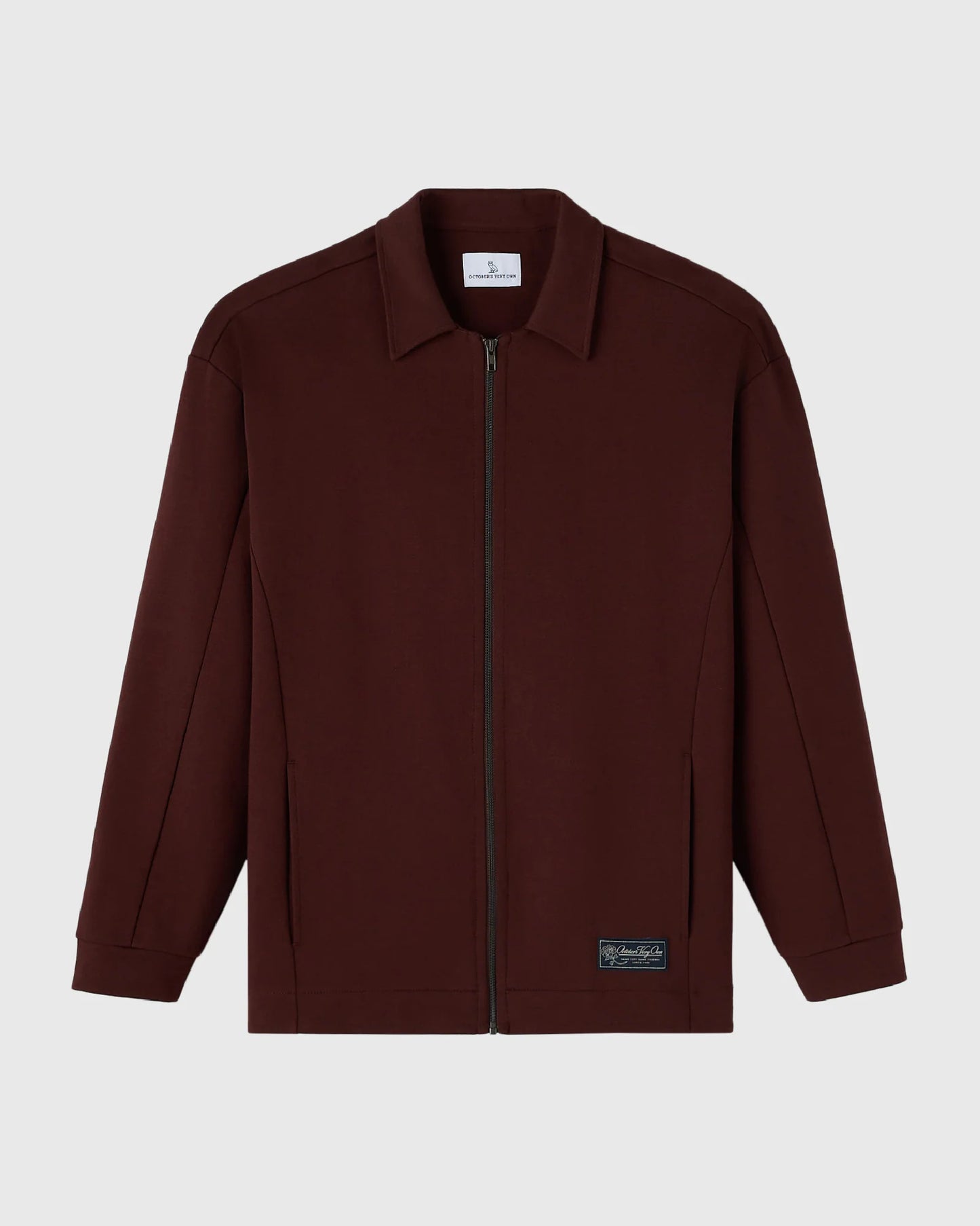 Double Knit Script Overshirt Cocoa
