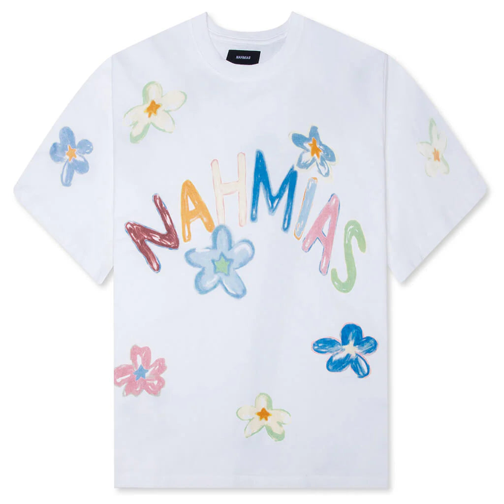 Super Bloom Boxy Tee White