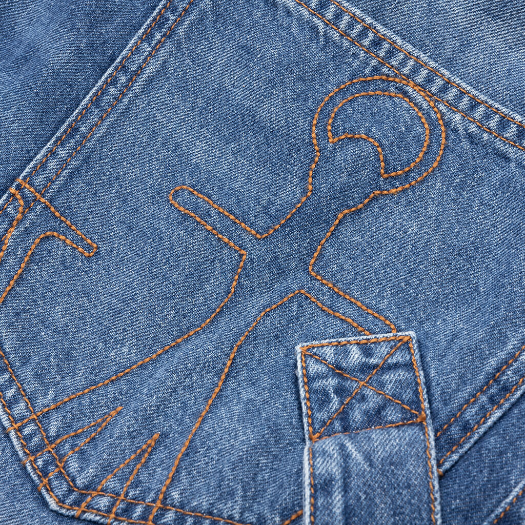 Twisted Workwear Shorts Light Blue Denim