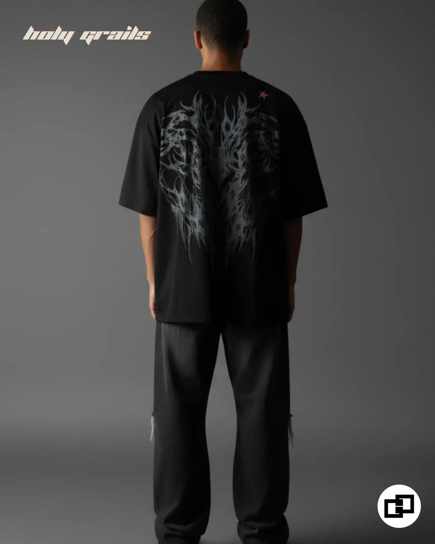 Weave of Wraith Black Oversize Tee HG x Grey Hound