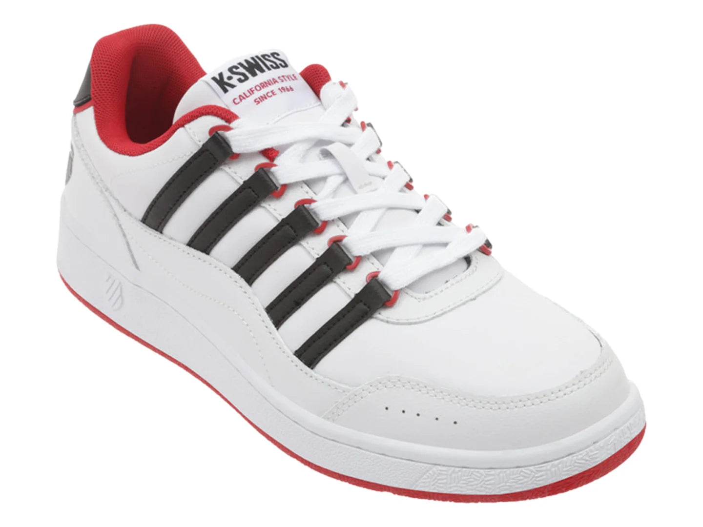 Tenis K Swiss Gravity Blanco Negro y Rojo para Hombre