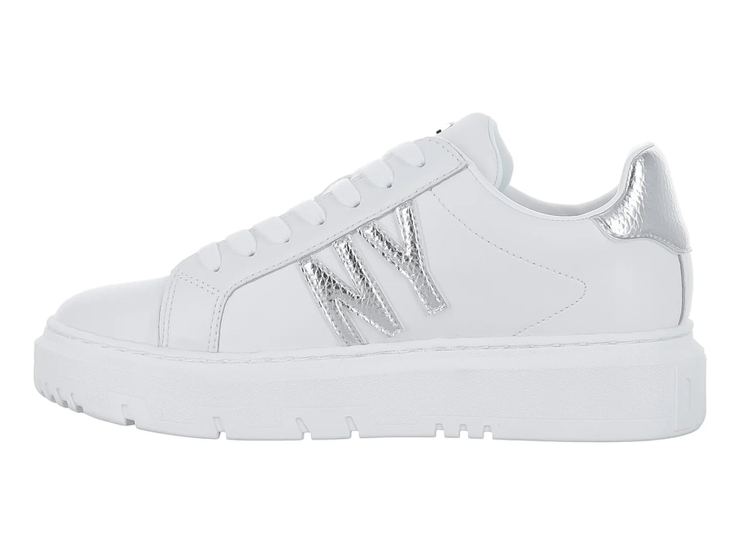Tenis DKNY Blanco y Plateado para Mujer